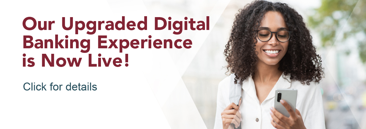 Image announcing digital banking is live